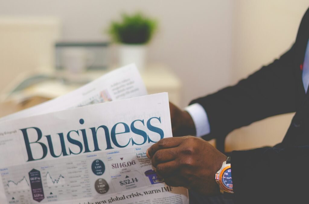 A businessman reading about the different types of SBA loans